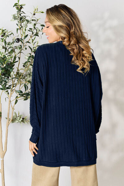 Basic Bae Full Size Ribbed Cocoon Cardigan Trandify deal