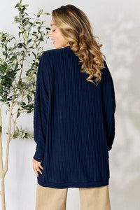 Basic Bae Full Size Ribbed Cocoon Cardigan Trandify deal