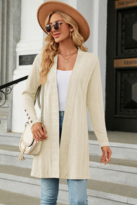 Open Front Long Sleeve Cardigan Trandify deal