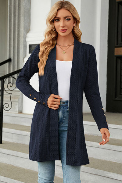 Open Front Long Sleeve Cardigan Trandify deal