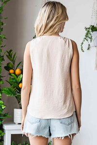 Knot Detail V-Neck Tank - Trandify Deal