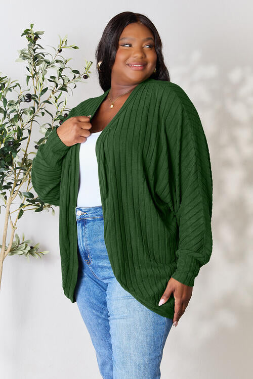 Basic Bae Full Size Ribbed Cocoon Cardigan Trandify deal
