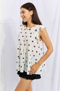 Heimish Shine Bright Full Size Butterfly Sleeve Star Print Top Trandify deal
