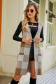 Plaid Open Front Sleeveless Cardigan with Pockets Trandify deal
