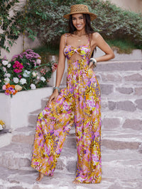 Women’s Floral Print Cutout Jumpsuit – Summer Fashion Must-Have