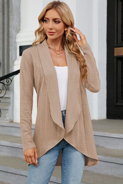 Open Front Long Sleeve Cardigan Trandify deal