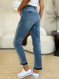 Judy Blue Full Size Mid Rise Rigid Magic Release Hem Jeans - Trandify Deal