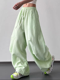 Soft lightweight wide leg pants for women – adjustable waist casual boho chic style