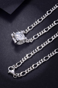 2 Carat Moissanite 925 Sterling Silver Pendant Necklace Trandify Deal