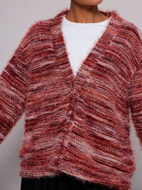 Chunky Knit V-Neck Button Cardigan | Oversized Comfort