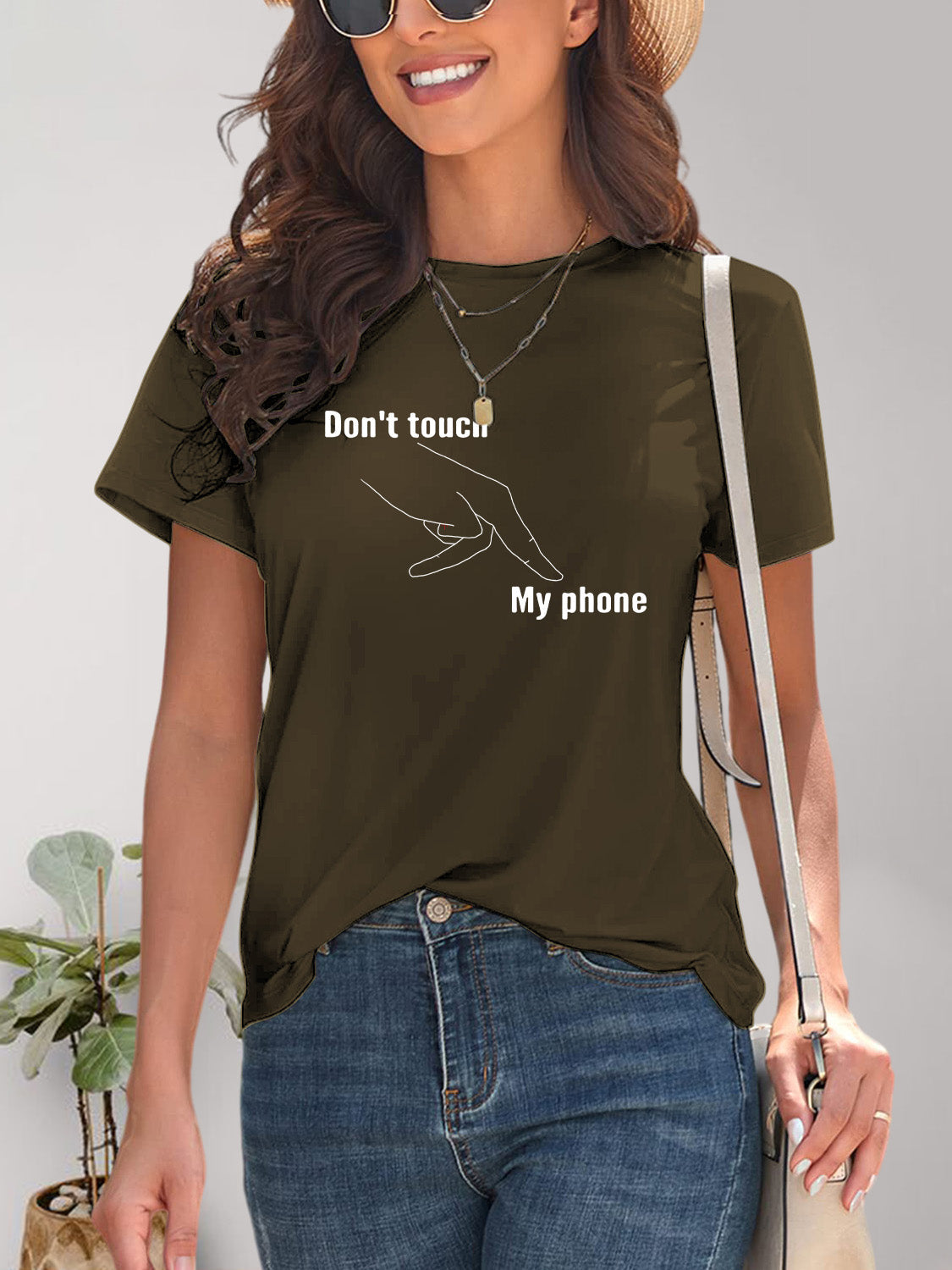 Graphic Round Neck Short Sleeve T-Shirt Trandify deal