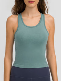 Millennia Round Neck Racerback Active Tank Trandify Deal