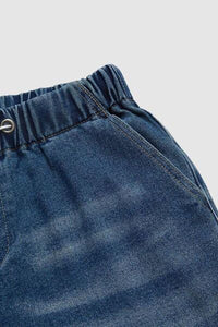 Trendy Drawstring Waist Wide Leg Shirred Jeans for Women – Trandify Deal