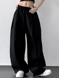 Women's Oversized Wide Leg Casual Pants – High Waisted Loose Fit Lounge Trousers – Trendy Plus Size Boho Streetwear