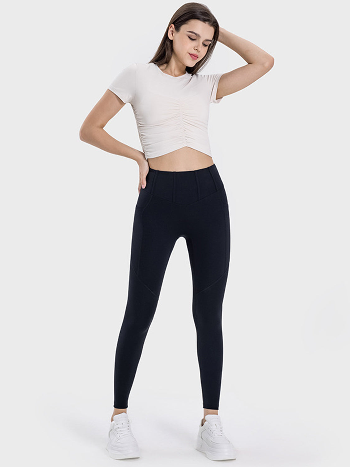 Millennia Pocketed High Waist Active Leggings Trandify deal