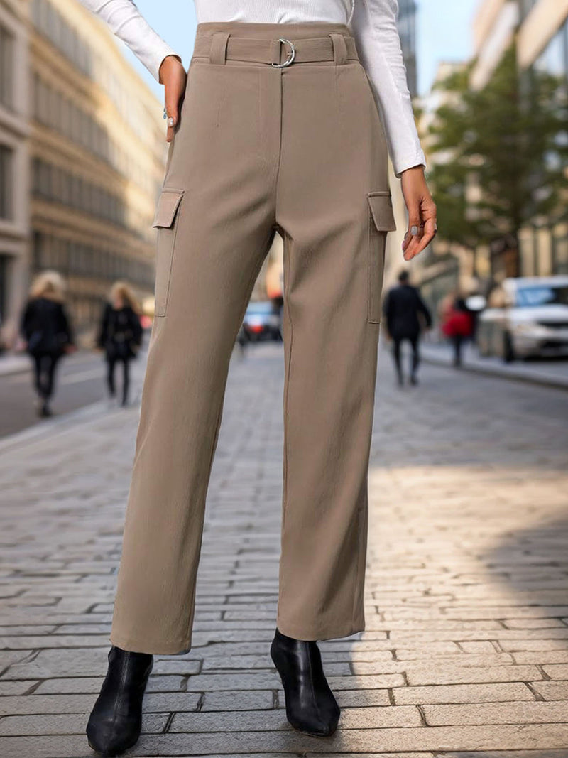 High Waist Straight Pants Trandify deal