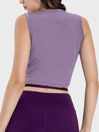 Millennia Drawstring Ruched Wide Strap Active Tank Trandify deal