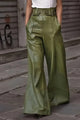 High Waist Wide Flare Pants for Women in Black - Retro-Inspired Stretchy Pants