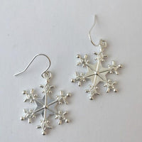 Silver-Plated Snowflakes Earrings Trandify Deal