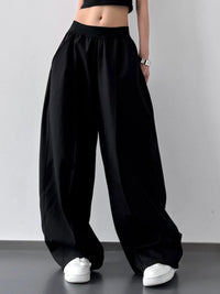Women's Oversized Wide Leg Casual Pants – High Waisted Loose Fit Lounge Trousers – Trendy Plus Size Boho Streetwear