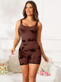 Tie-Dye Wide Strap Active Romper Trandify Deal