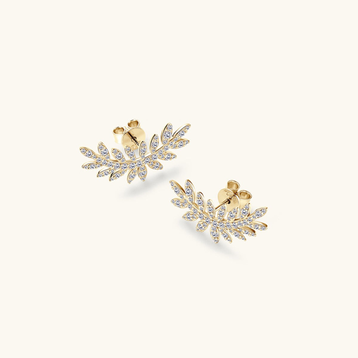 Moissanite 925 Sterling Silver Leaf Shape Stud Earrings Trandify Deal