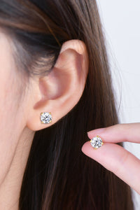 2 Carat Moissanite 925 Sterling Silver Stud Earrings Trandify Deal