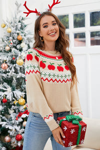 Angel Wings Graphic Round Neck Long Sleeve Sweater Trandify Deal