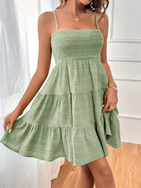 Women’s Sleeveless Tiered Dress – Lightweight Casual Smocked Cami Dress for Beach & Vacations
