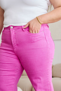 RFM Full Size Tummy Control High Waist Raw Hem Jeans Trandify deal