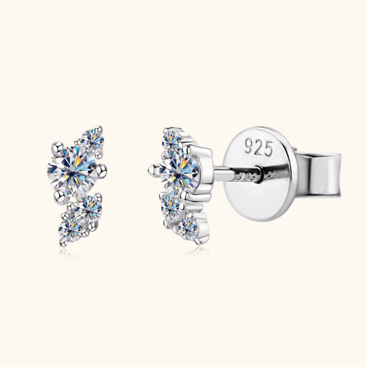 925 Sterling Silver Moissanite Stud Earrings Trandify Deal