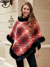 Cozy Faux Fur Poncho for Women - TrandifyDeal