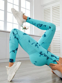 Printed High Waist Active Leggings Trandify Deal