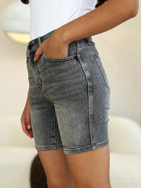 Judy Blue Full Size High Waist Washed Denim Shorts Trandify Deal