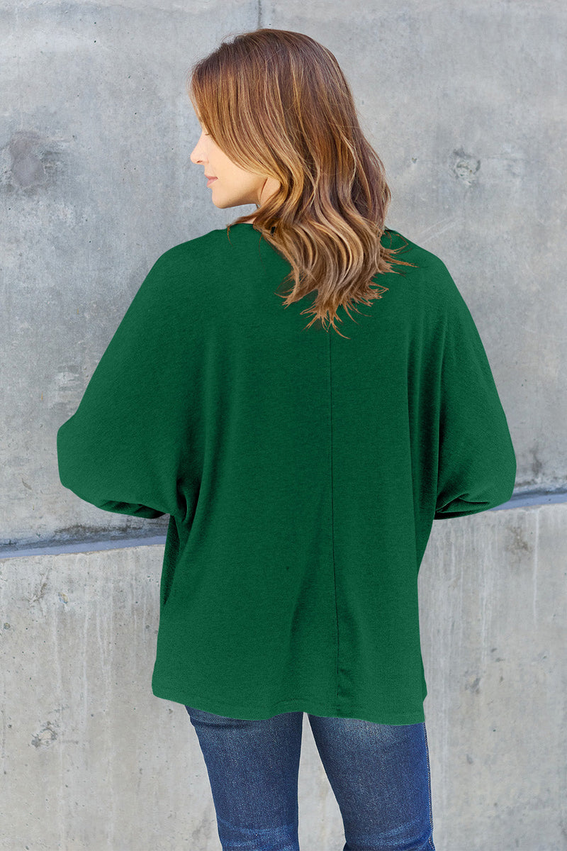 Double Take Full Size Round Neck Long Sleeve T-Shirt Trandify Deal