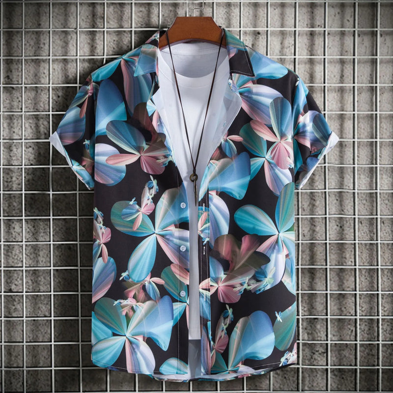 Casual Plus Size Men’s Shirt – Breathable Summer Vacation Top
