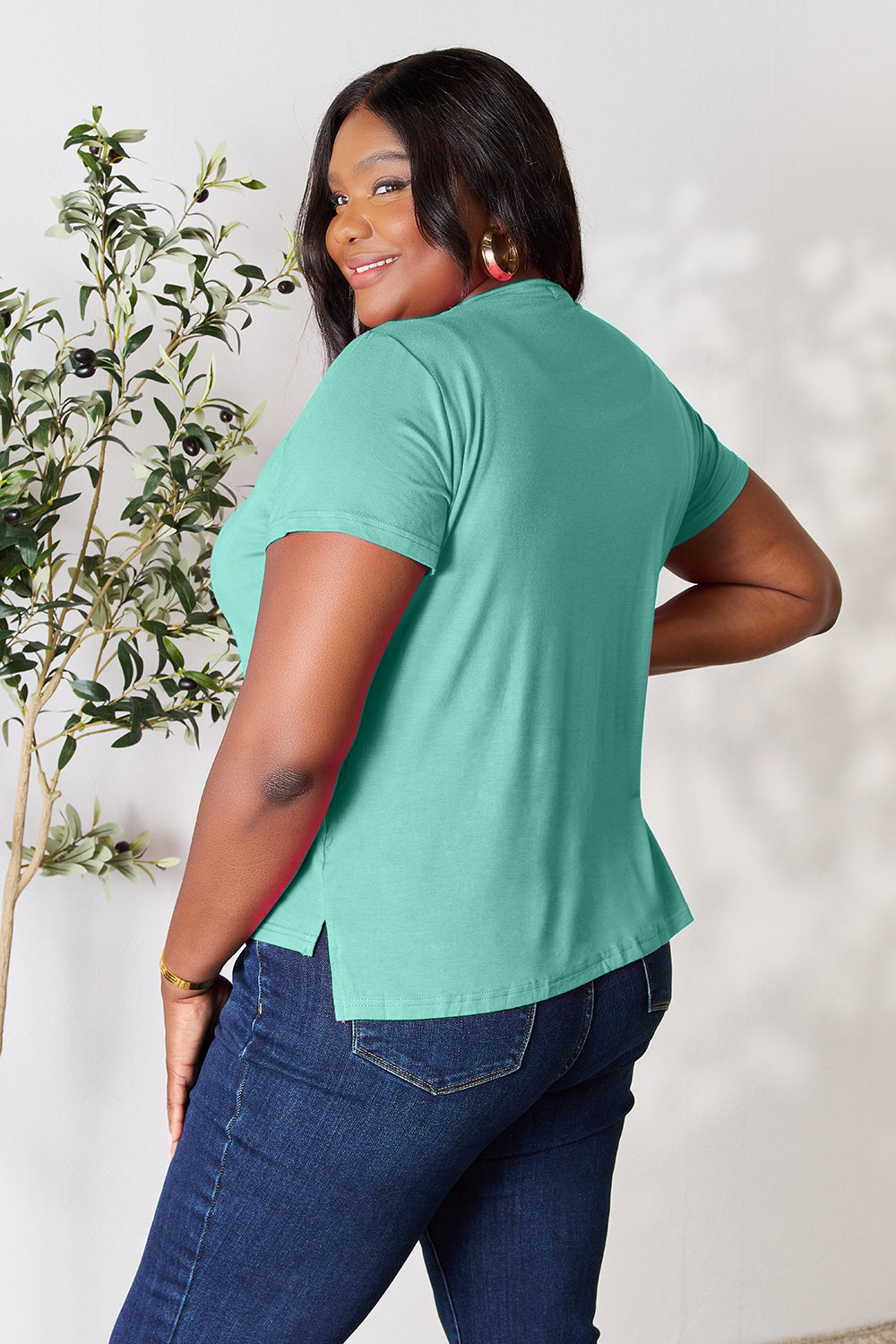 Basic Bae Full Size Round Neck Short Sleeve T-Shirt Trandify deal