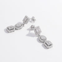 925 Sterling Silver Inlaid Zircon Earrings Trandify Deal