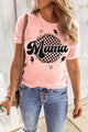 MAMA Round Neck Short Sleeve T-Shirt - Trandify Deal