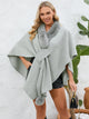 Fuzzy Trim Open Front Poncho - Cozy and Stylish Women's Winter Wear from TrandifyDeal