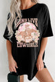 Graphic Round Neck Half Sleeve Oversize T-Shirt Trendsi