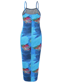 Printed Spaghetti Strap Cami Dress Trandify deal