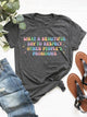 Letter Graphic Round Neck Short Sleeve T-Shirt Trandify Deal