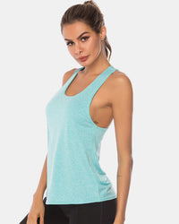 Full Size Scoop Neck Wide Strap Active Tank Trandify deal