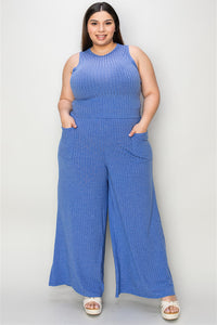 Basic Bae Full Size Ribbed Tank and Wide Leg Pants Set Trandify Deal