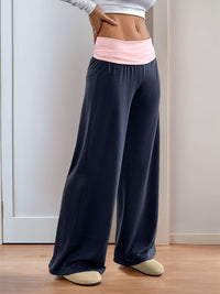 Perfee Contrast Wide Leg Pants Trandify Deal