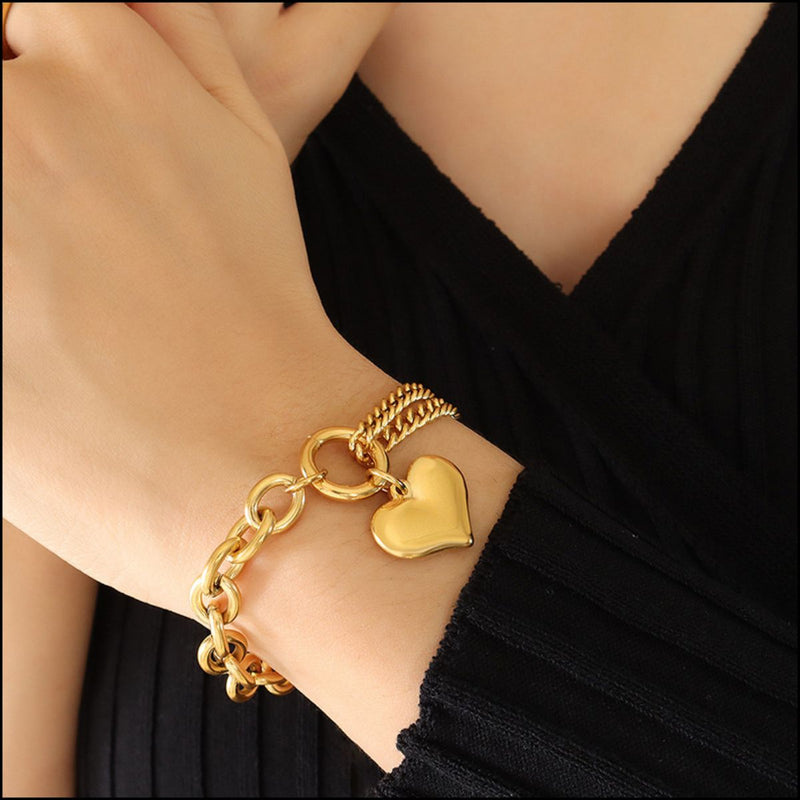 Half Chunky Chain Titanium Steel Bracelet Trandify deal
