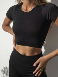 Round Neck Short Sleeve T-Shirt Trandify deal