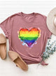 Heart Graphic Round Neck Short Sleeve T-Shirt Trandify deal