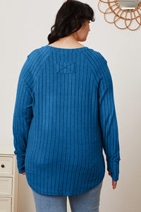 Basic Bae Full Size Ribbed Thumbhole Sleeve T-Shirt Trandify Deal